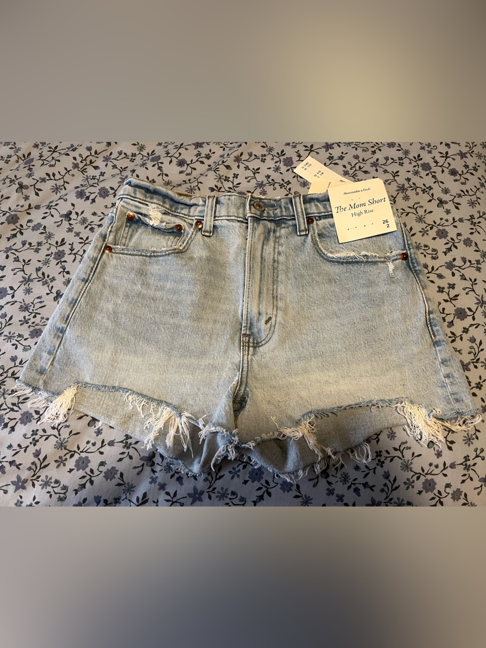 The Mom Short High Rise Denim Shorts - Light Wash